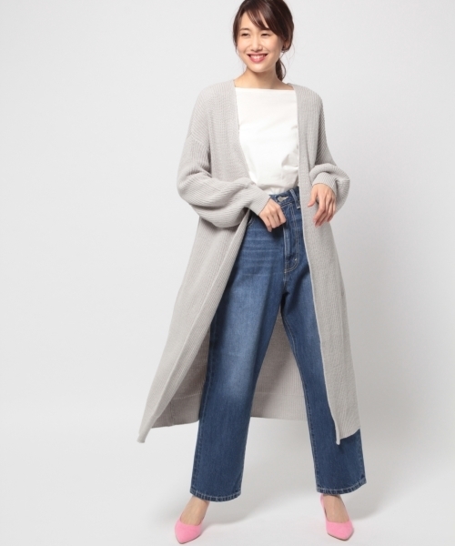 BLISS POINT（ブリスポイント）の「【Sサイズ展開】デニムカラーワイドパンツ/779887（デニムパンツ・レディース・ブルー/ホワイト/ライトブルー/ネイビー・MEDIUM/SMALL/LARGE）」の8枚目の写真