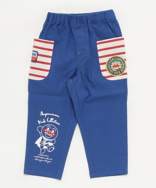 ANPANMAN KIDS COLLECTION(アンパンマンキッズコレクション)の「【アンパンマン】ボーダーポケ長パンツ(その他パンツ)」|ネイビー