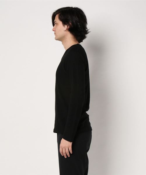 ivory court（アイボリーコート）の「700 ヘンケイテンジクVネック ロングスリーブ（Tシャツ/カットソー・メンズ・ブラック/グレー/ホワイト・LARGE/MEDIUM）」の4枚目の写真