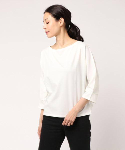 RIVE DROITE(リヴドロワ)の「モクロディドルマンCS(Tシャツ/カットソー・レディース・ホワイト/ネイビー・FREE)」の1枚目の写真