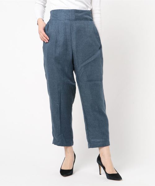 STYLEBLOCK（スタイルブロック）の「サマーツイードハイウエストテーパードワイドパンツ（その他パンツ・レディース・ネイビー/グレー/モカ・M）」の3枚目の写真