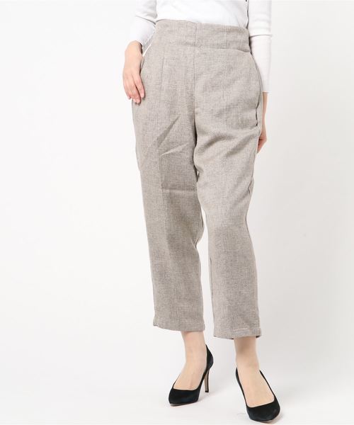 STYLEBLOCK（スタイルブロック）の「サマーツイードハイウエストテーパードワイドパンツ（その他パンツ・レディース・ネイビー/グレー/モカ・M）」の2枚目の写真