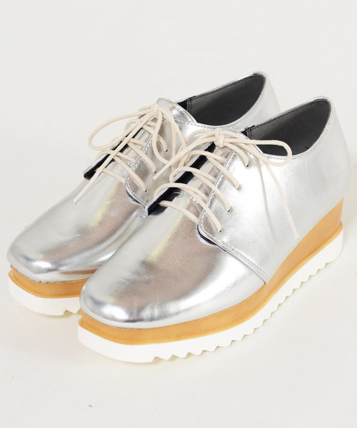 shopnikoniko(ショップニコニコ)の「厚底ローファーシューズ(ローファー・レディース・シルバー/ブラック系その他/ブラック/ダークブラウン/ベージュ・L/S/SS/LL/M)」の11枚目の写真