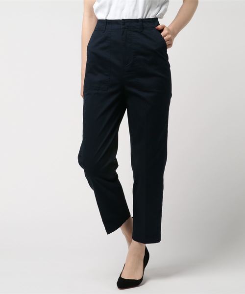 Cheek（チーク）の「綿ストレッチチノベイカーパンツ（チノパンツ・レディース・ブラウン/グリーン/ネイビー・SMALL/MEDIUM）」の7枚目の写真