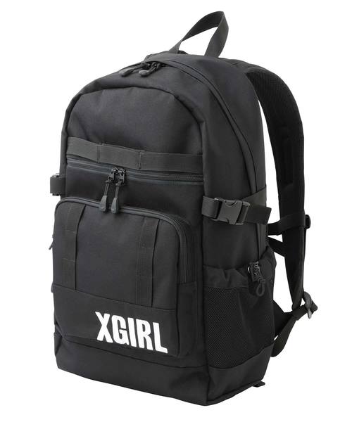 値下しました X-girl CHEERFUL BACKPACK ブラック X-girl（エックスガール）の「CHEERFUL BACKPACK（バックパック