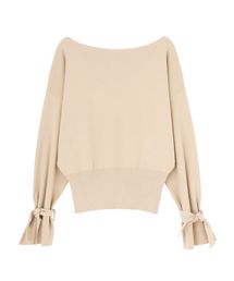 LAGUNAMOON | ウエストリブボートネックニットプルオーバー(ニット/セーター)