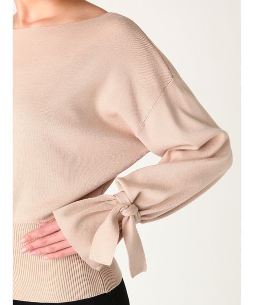 LAGUNAMOON(ラグナムーン)の「ウエストリブボートネックニットプルオーバー(ニット/セーター・レディース・ブラック/ピンク/ブルー/ベージュ・FREE)」の15枚目の写真