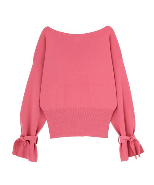 LAGUNAMOON(ラグナムーン)の「ウエストリブボートネックニットプルオーバー(ニット/セーター・レディース・ブラック/ピンク/ブルー/ベージュ・FREE)」の11枚目の写真