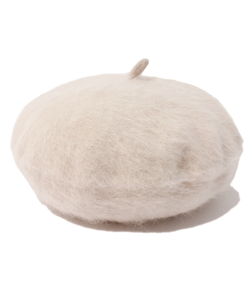 Ray BEAMS（レイビームス）の「□Ray BEAMS / アンゴラファー ベレー（ハンチング/ベレー帽・レディース・ライトグレー/ベージュ/ピンク/ネイビー・ONE SIZE）」の6枚目の写真