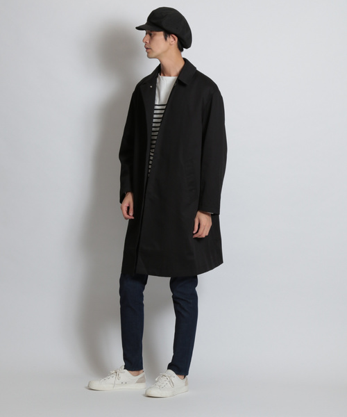 niko and...（ニコアンド）の「ツイルステンカラーコート（ステンカラーコート・メンズ・ブラック/ベージュ・MEDIUM/LARGE）」の10枚目の写真
