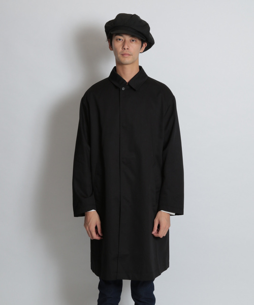 niko and...（ニコアンド）の「ツイルステンカラーコート（ステンカラーコート・メンズ・ブラック/ベージュ・MEDIUM/LARGE）」の8枚目の写真