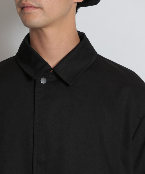 niko and...（ニコアンド）の「ツイルステンカラーコート（ステンカラーコート・メンズ・ブラック/ベージュ・MEDIUM/LARGE）」の3枚目の写真