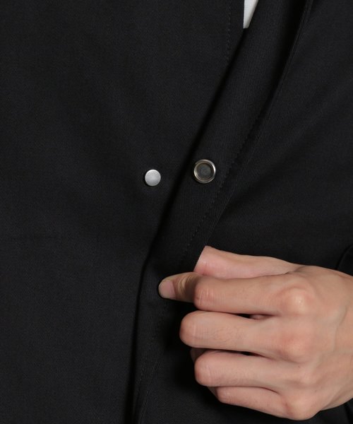 niko and...（ニコアンド）の「ツイルステンカラーコート（ステンカラーコート・メンズ・ブラック/ベージュ・MEDIUM/LARGE）」の11枚目の写真