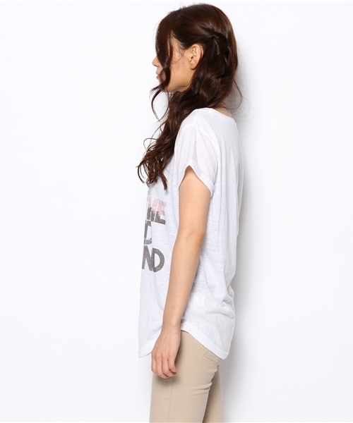 laule'a sunny side store(ラウレアサニーサイドストア)の「フォトメッセージプリントTee(Tシャツ/カットソー・レディース・ホワイト・FREE)」の3枚目の写真