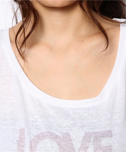 laule'a sunny side store(ラウレアサニーサイドストア)の「フォトメッセージプリントTee(Tシャツ/カットソー・レディース・ホワイト・FREE)」の5枚目の写真