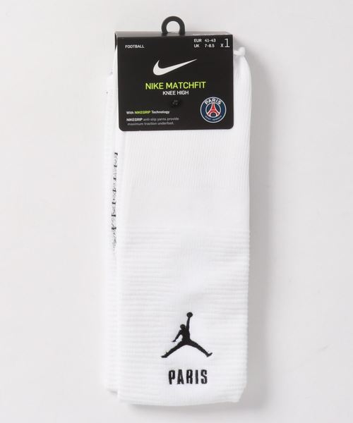 NIKE(ナイキ)の「PSG / パリサンジェルマン × ジョーダンブランド U Ng Mtch Otc Sock 3g(ソックス/靴下・メンズ・ホワイト/ブラック・FREE)」の4枚目の写真