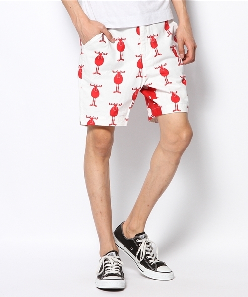 BOOFOOWOO(ブーフーウー)の「ハーフパンツ(MEN'S)(カーゴパンツ・メンズ・ブラック/レッド・SMALL/MEDIUM)」の2枚目の写真