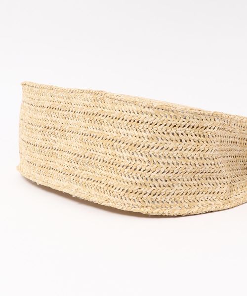 KOBE LETTUCE（コウベレタス）の「レザーカゴコンビハーフムーンバッグ（かごバッグ・レディース・ブラック/オレンジ/キャメル・FREE）」の6枚目の写真