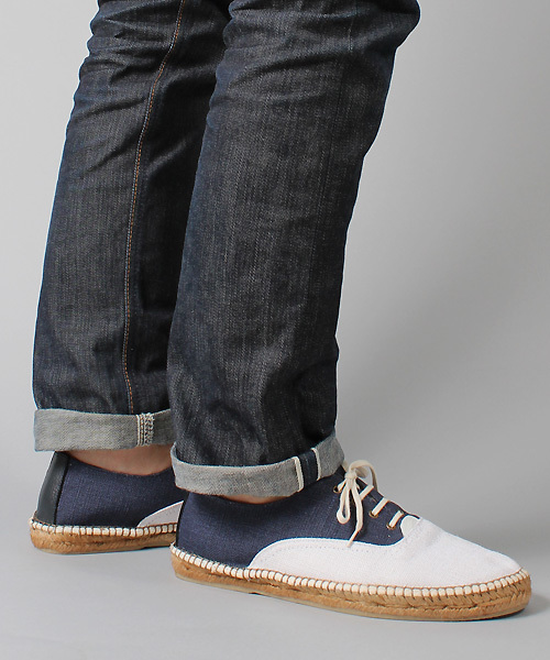 MEN'S BIGI（メンズビギ）の「【SALVI(サルヴィ)】別注/キャンバスリネンエスパドリーユ（モカシン/デッキシューズ・メンズ・キナリ/ブルー/ネイビー/レッド・MEDIUM/LARGE）」の15枚目の写真