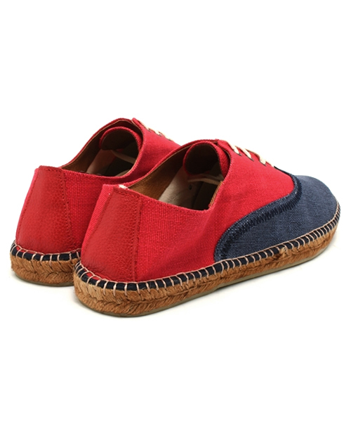 MEN'S BIGI（メンズビギ）の「【SALVI(サルヴィ)】別注/キャンバスリネンエスパドリーユ（モカシン/デッキシューズ・メンズ・キナリ/ブルー/ネイビー/レッド・MEDIUM/LARGE）」の7枚目の写真