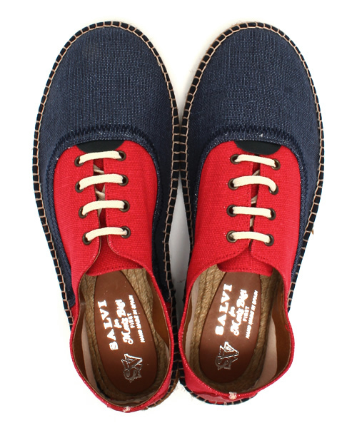 MEN'S BIGI（メンズビギ）の「【SALVI(サルヴィ)】別注/キャンバスリネンエスパドリーユ（モカシン/デッキシューズ・メンズ・キナリ/ブルー/ネイビー/レッド・MEDIUM/LARGE）」の12枚目の写真