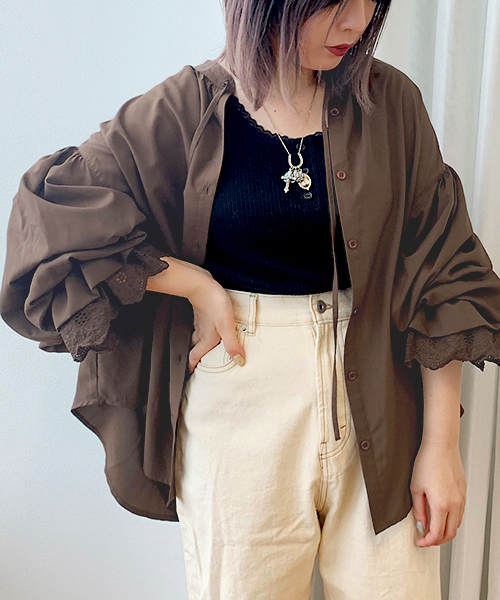 apres jour（アプレジュール）の「袖レースボリュームブラウス【ZOZOTOWN限定アイテム】19AW★（シャツ/ブラウス・レディース・ダークブラウン/オフホワイト/ボルドー/モカ/ライトベージュ・フリー）」の13枚目の写真