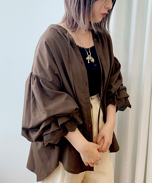 apres jour（アプレジュール）の「袖レースボリュームブラウス【ZOZOTOWN限定アイテム】19AW★（シャツ/ブラウス・レディース・ダークブラウン/オフホワイト/ボルドー/モカ/ライトベージュ・フリー）」の16枚目の写真