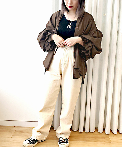 apres jour（アプレジュール）の「袖レースボリュームブラウス【ZOZOTOWN限定アイテム】19AW★（シャツ/ブラウス・レディース・ダークブラウン/オフホワイト/ボルドー/モカ/ライトベージュ・フリー）」の18枚目の写真