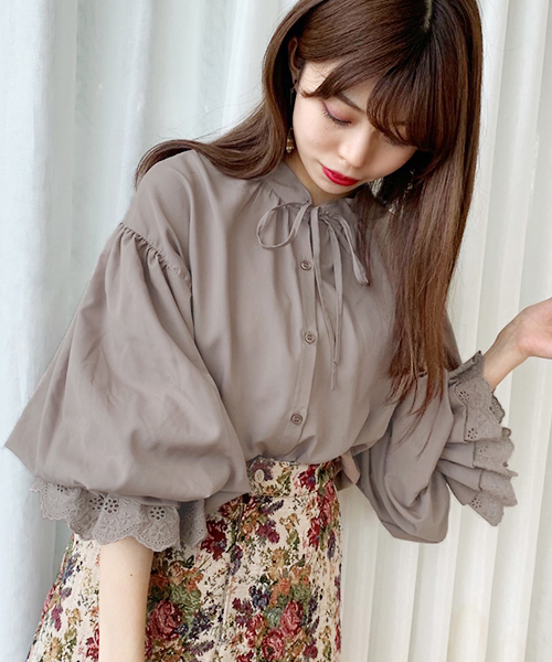 apres jour（アプレジュール）の「袖レースボリュームブラウス【ZOZOTOWN限定アイテム】19AW★（シャツ/ブラウス・レディース・ダークブラウン/オフホワイト/ボルドー/モカ/ライトベージュ・フリー）」の21枚目の写真