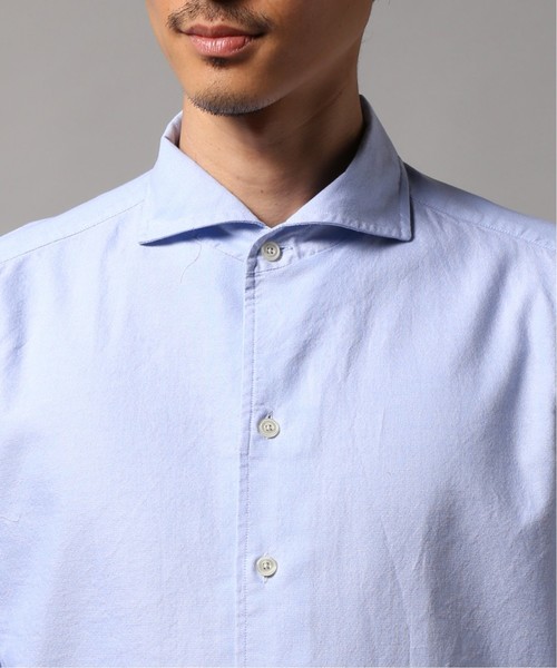 EDIFICE(エディフィス)の「Matteucci / Belesto オックスフォード シャツ(シャツ/ブラウス・メンズ・ホワイト/サックスブルー・SMALL/LARGE/MEDIUM/X-SMALL)」の9枚目の写真