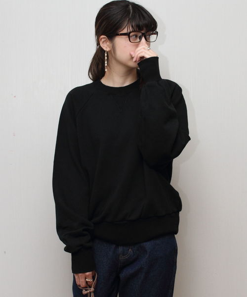 D.M.G.（ドミンゴ）の「D.M.G. / ディーエムジー　スウェットトレーナー　19-098N（スウェット・レディース・ブラック/ナチュラル/ブラウン/オリーブ・2）」の20枚目の写真