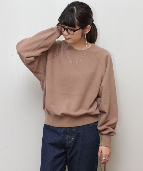 D.M.G.（ドミンゴ）の「D.M.G. / ディーエムジー　スウェットトレーナー　19-098N（スウェット・レディース・ブラック/ナチュラル/ブラウン/オリーブ・2）」の15枚目の写真