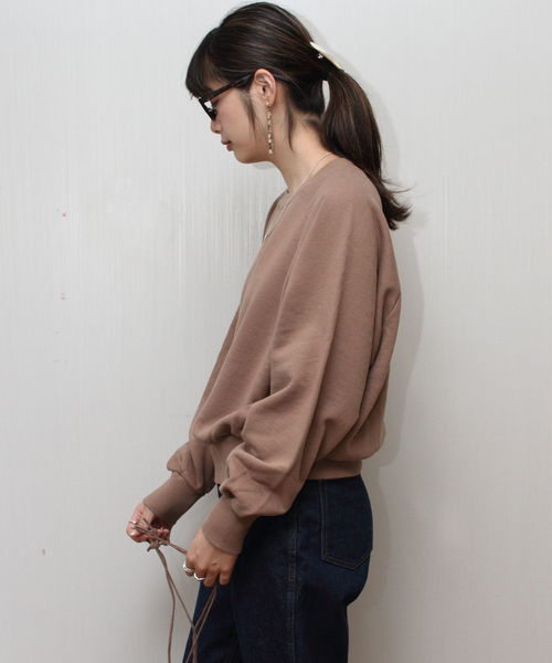 D.M.G.（ドミンゴ）の「D.M.G. / ディーエムジー　スウェットトレーナー　19-098N（スウェット・レディース・ブラック/ナチュラル/ブラウン/オリーブ・2）」の17枚目の写真