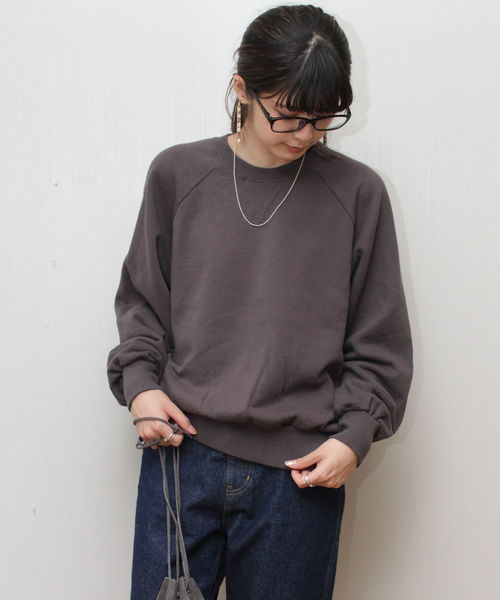 D.M.G.（ドミンゴ）の「D.M.G. / ディーエムジー　スウェットトレーナー　19-098N（スウェット・レディース・ブラック/ナチュラル/ブラウン/オリーブ・2）」の9枚目の写真