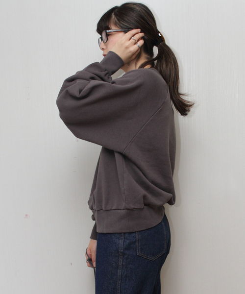 D.M.G.（ドミンゴ）の「D.M.G. / ディーエムジー　スウェットトレーナー　19-098N（スウェット・レディース・ブラック/ナチュラル/ブラウン/オリーブ・2）」の11枚目の写真