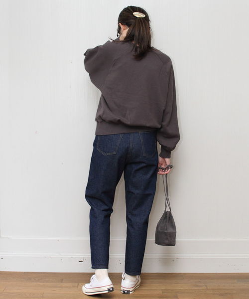 D.M.G.（ドミンゴ）の「D.M.G. / ディーエムジー　スウェットトレーナー　19-098N（スウェット・レディース・ブラック/ナチュラル/ブラウン/オリーブ・2）」の12枚目の写真