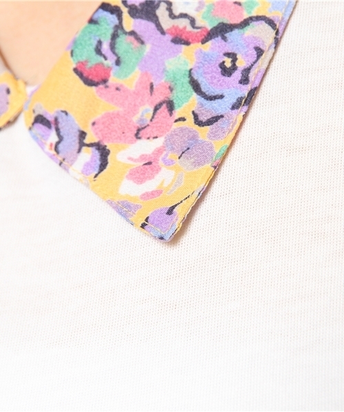 OUTLET(アウトレット)の「【Kastane】シャツ衿ノースリーブプルオーバー(Tシャツ/カットソー・レディース・ホワイト×イエロー/ホワイト×ホワイト/チャコールグレー×ブラック・FREE)」の6枚目の写真
