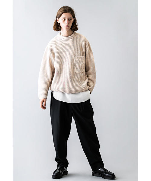 MONKEY TIME（モンキータイム）の「＜monkey time＞ AZE CLR/MLG CROPPED CREW NECK/ニット（ニット/セーター・メンズ・ライトブルー/ライトピンク・M/S/L）」の11枚目の写真