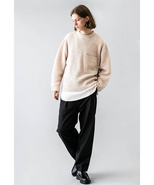 MONKEY TIME（モンキータイム）の「＜monkey time＞ AZE CLR/MLG CROPPED CREW NECK/ニット（ニット/セーター・メンズ・ライトブルー/ライトピンク・M/S/L）」の12枚目の写真