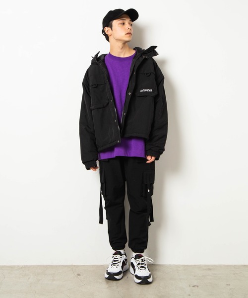 WEGO（ウィゴー）の「WEGO/パデッドマウンテンブルゾン（ブルゾン・メンズ・ブラック/ベージュ・MEDIUM/LARGE）」の3枚目の写真