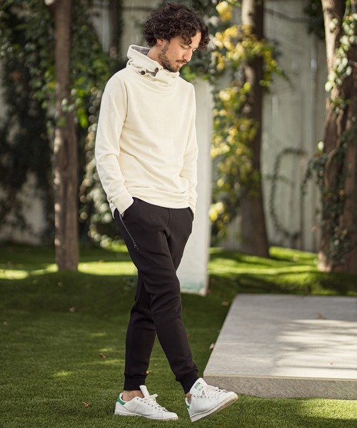CAMBIO（カンビオ）の「mpa2240-URAKE Volume Neck Knit Pullover Parka プルオーバーパーカー（パーカー・メンズ・ブラック/グレー/ナチュラル・M/L）」の6枚目の写真