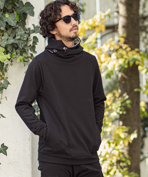 CAMBIO（カンビオ）の「mpa2240-URAKE Volume Neck Knit Pullover Parka プルオーバーパーカー（パーカー・メンズ・ブラック/グレー/ナチュラル・M/L）」の8枚目の写真