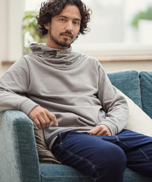 CAMBIO（カンビオ）の「mpa2240-URAKE Volume Neck Knit Pullover Parka プルオーバーパーカー（パーカー・メンズ・ブラック/グレー/ナチュラル・M/L）」の11枚目の写真
