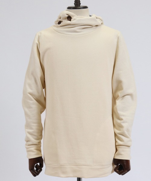 CAMBIO（カンビオ）の「mpa2240-URAKE Volume Neck Knit Pullover Parka プルオーバーパーカー（パーカー・メンズ・ブラック/グレー/ナチュラル・M/L）」の13枚目の写真