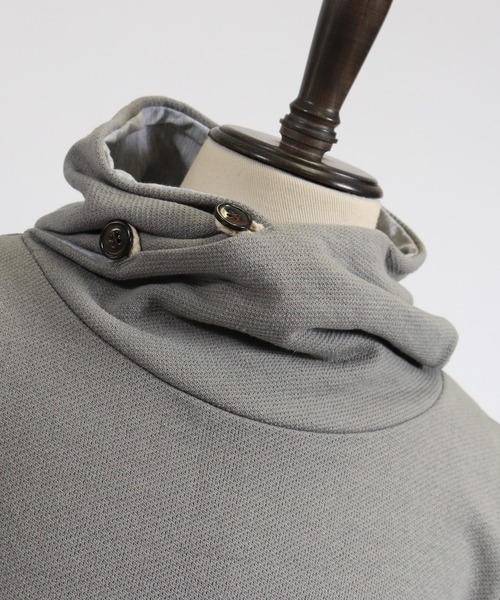 CAMBIO（カンビオ）の「mpa2240-URAKE Volume Neck Knit Pullover Parka プルオーバーパーカー（パーカー・メンズ・ブラック/グレー/ナチュラル・M/L）」の19枚目の写真