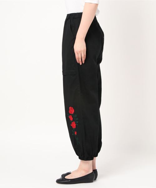 WEGO（ウィゴー）の「WEGO/刺繍ジップパンツ（スラックス・レディース・ブラック/ブラック系その他・FREE）」の8枚目の写真