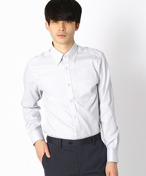 COMME CA ISM(コムサイズム)の「オックス ボタンダウンカラー ドレスシャツ(シャツ/ブラウス・メンズ・ホワイト/ライトグレー/サックスブルー/ピンク・SMALL/MEDIUM/LARGE/X-LARGE/X-SMALL)」の3枚目の写真
