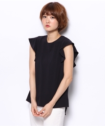 ODORANTES nano･universe | ウォッシャブル 袖フレアジョーゼット ブラウス(シャツ/ブラウス)