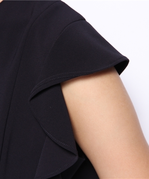 ODORANTES nano･universe（オドラント ナノ・ユニバース）の「ウォッシャブル 袖フレアジョーゼット ブラウス（シャツ/ブラウス・レディース・ブラック/ネイビー・FREE）」の8枚目の写真