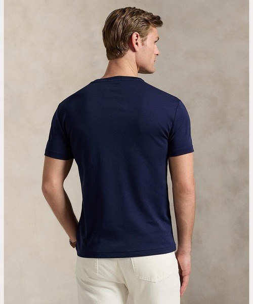 POLO RALPH LAUREN（ポロ ラルフ ローレン）の「カスタム スリム ソフト コットン Tシャツ（Tシャツ/カットソー・メンズ・ネイビー系1・LARGE/SMALL/MEDIUM/X-SMALL/X-LARGE/XX-LARGE）」の4枚目の写真